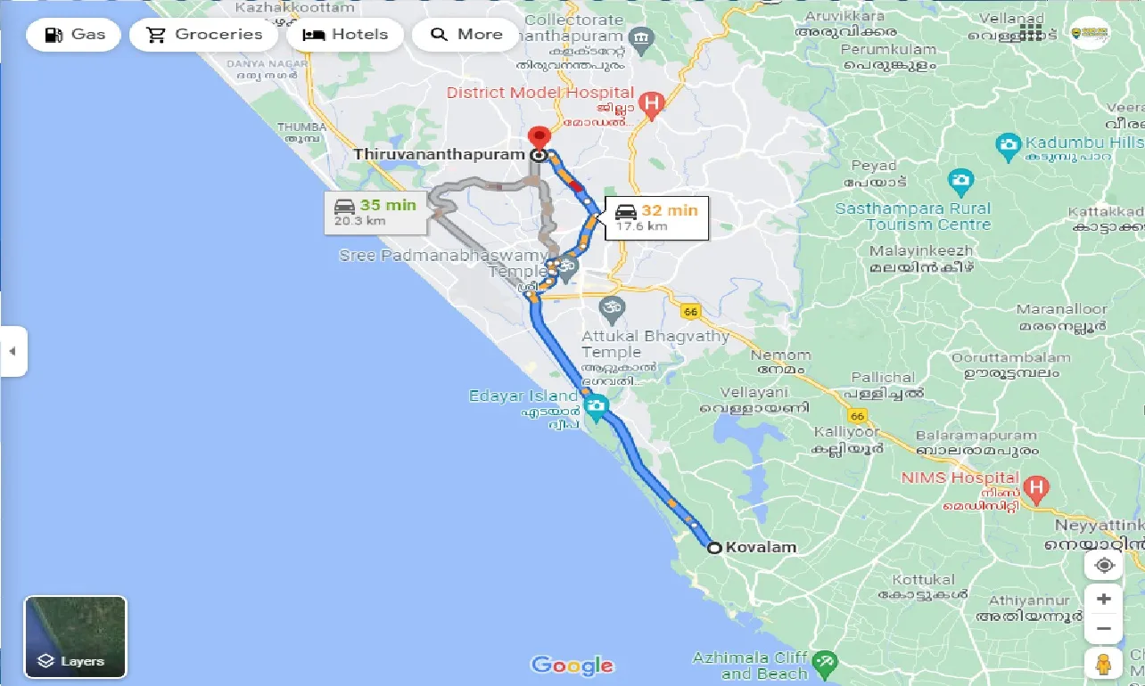 kovalam-to-trivandrum-round-trip