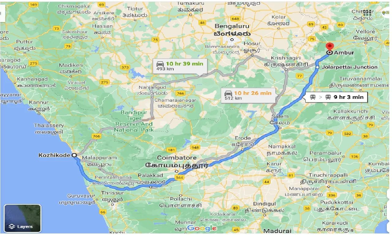 kozhikode-to-ambur-one-way