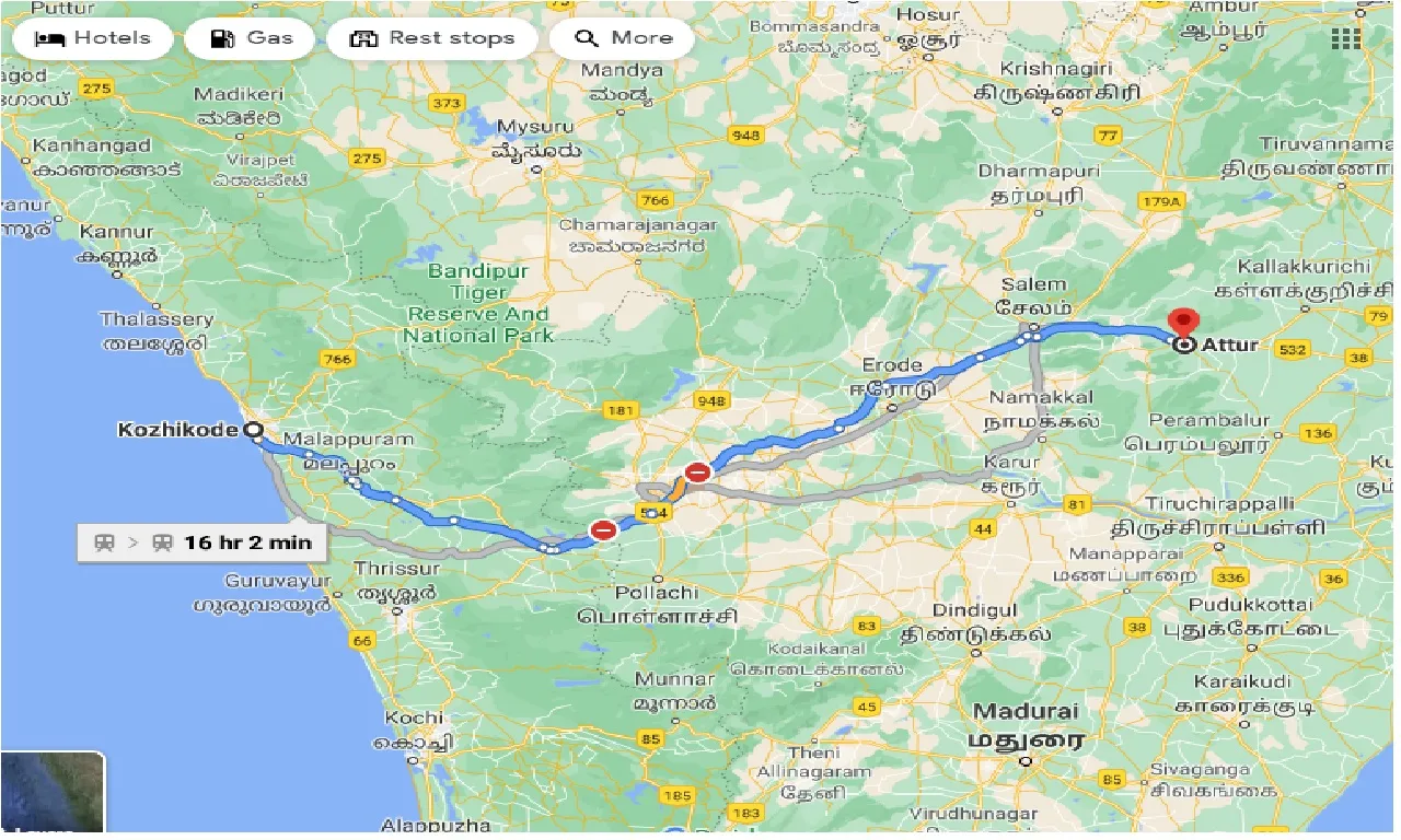 kozhikode-to-attur-taxi