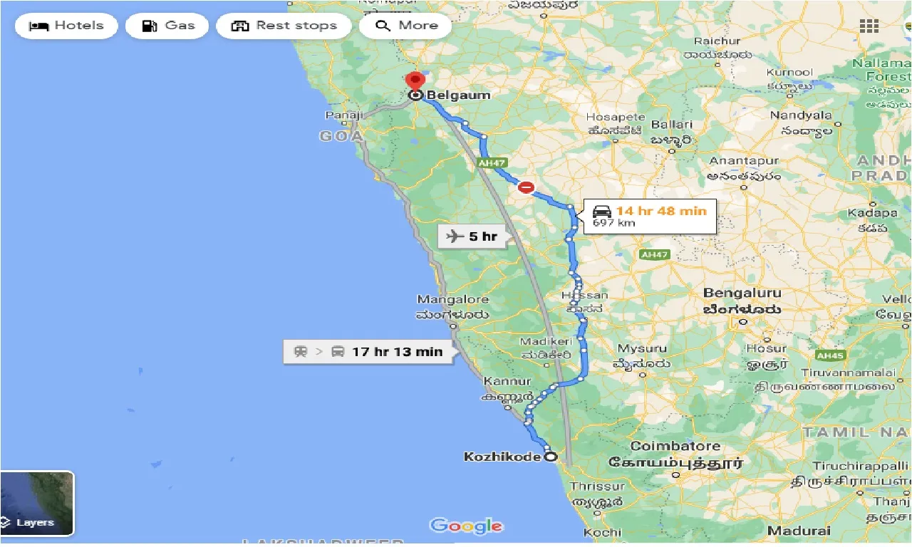 kozhikode-to-belgaum-one-way