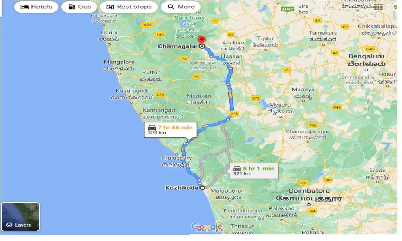 kozhikode-to-chikmagalur-taxi