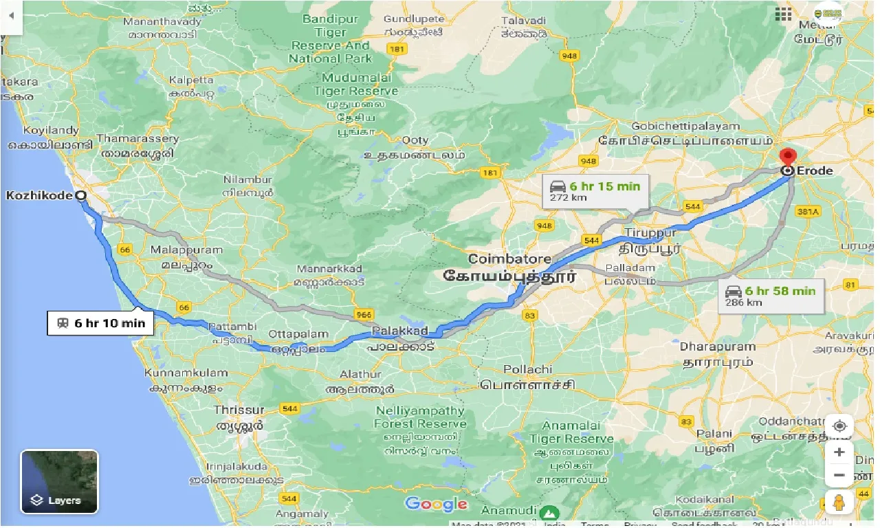 kozhikode-to-erode-taxi