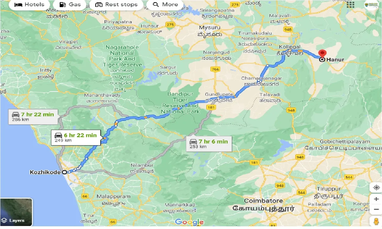 kozhikode-to-hanur-one-way