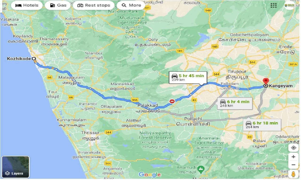 kozhikode-to-kangeyam-taxi