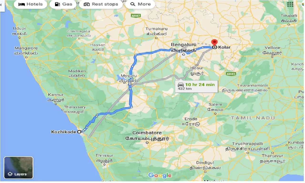 kozhikode-to-kolar-taxi