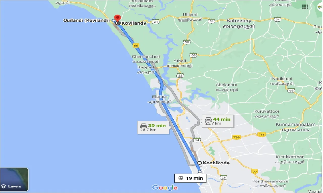kozhikode-to-koyilandy-one-way
