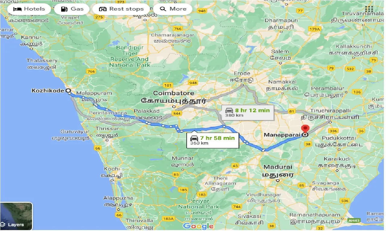 kozhikode-to-manapparai-one-way