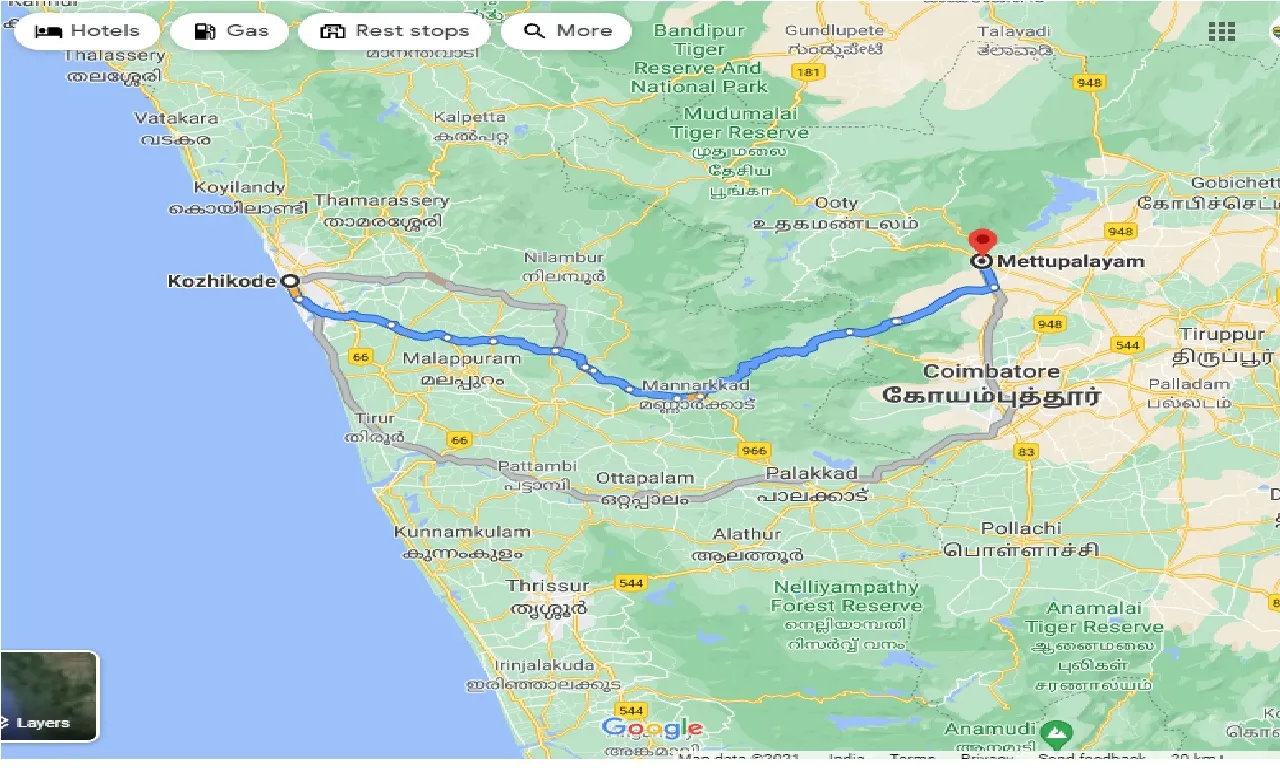 kozhikode-to-mettupalayam-taxi