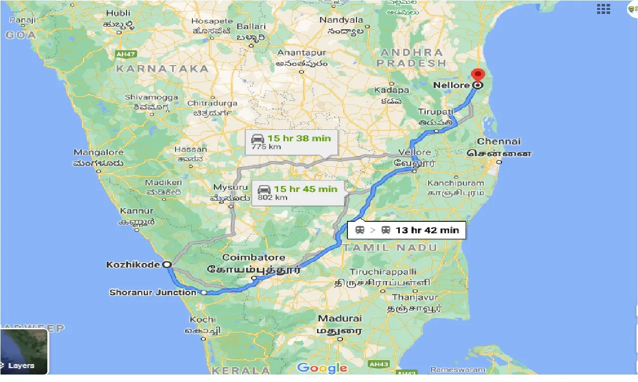 kozhikode-to-nellore-one-way