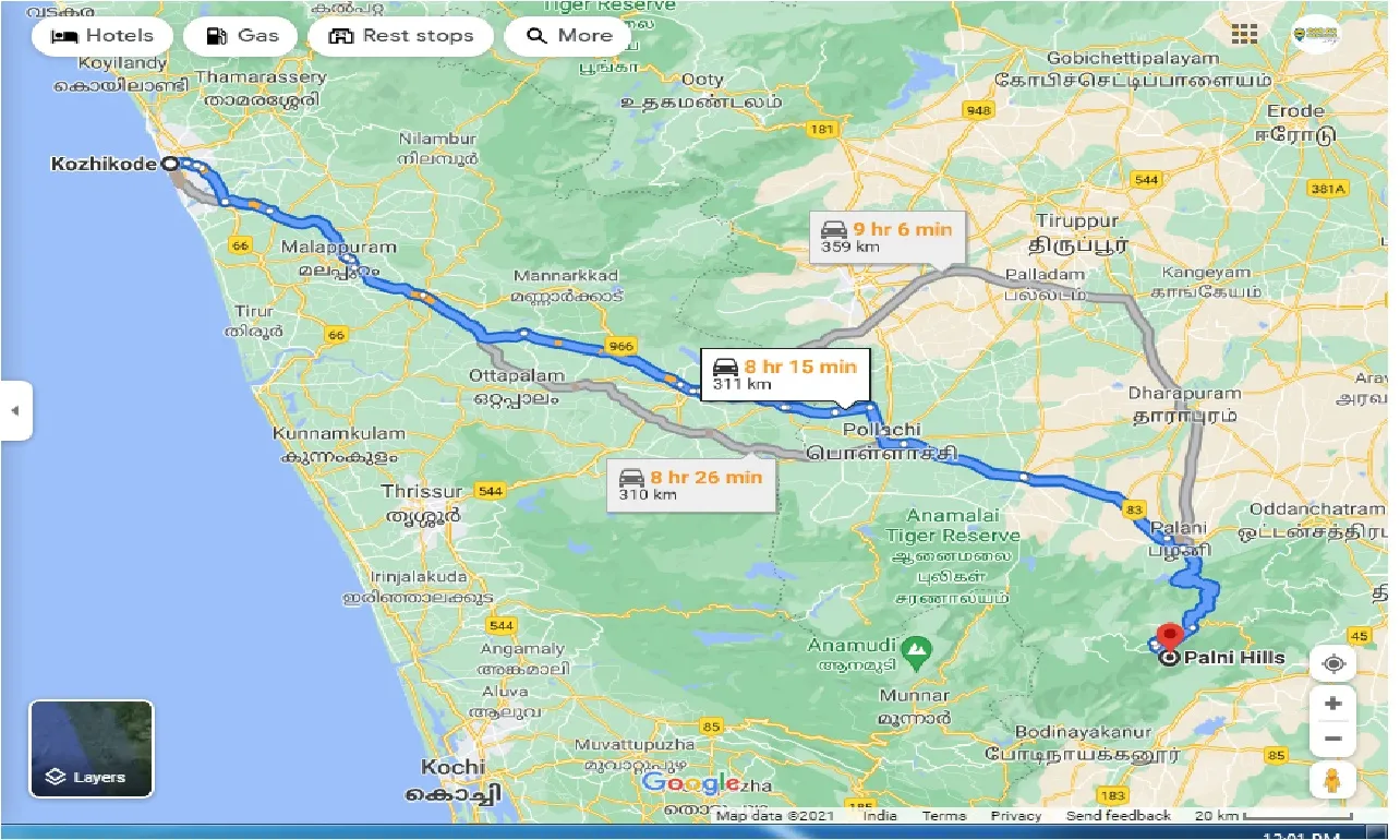 kozhikode-to-palani-hills-one-way