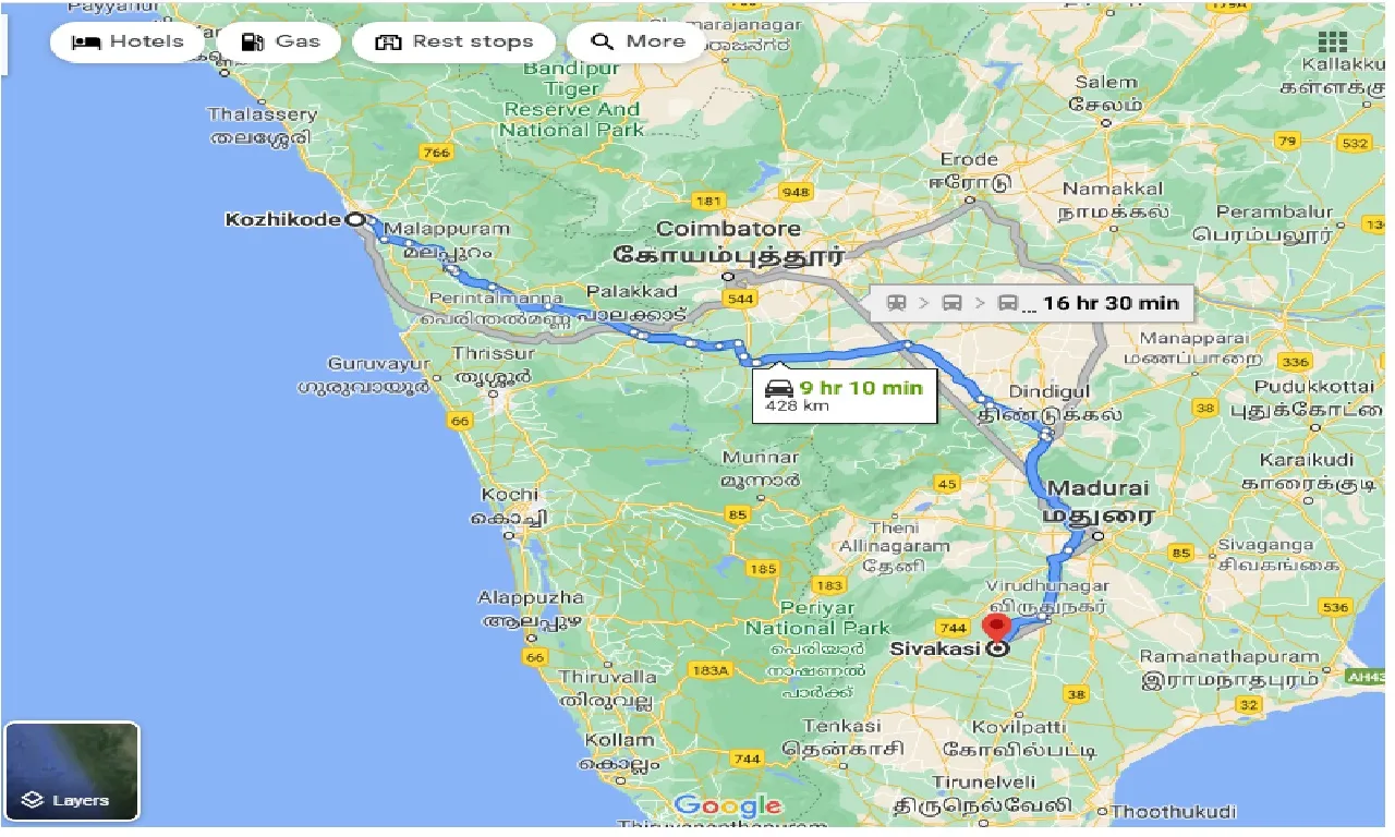 kozhikode-to-sivakasi-taxi