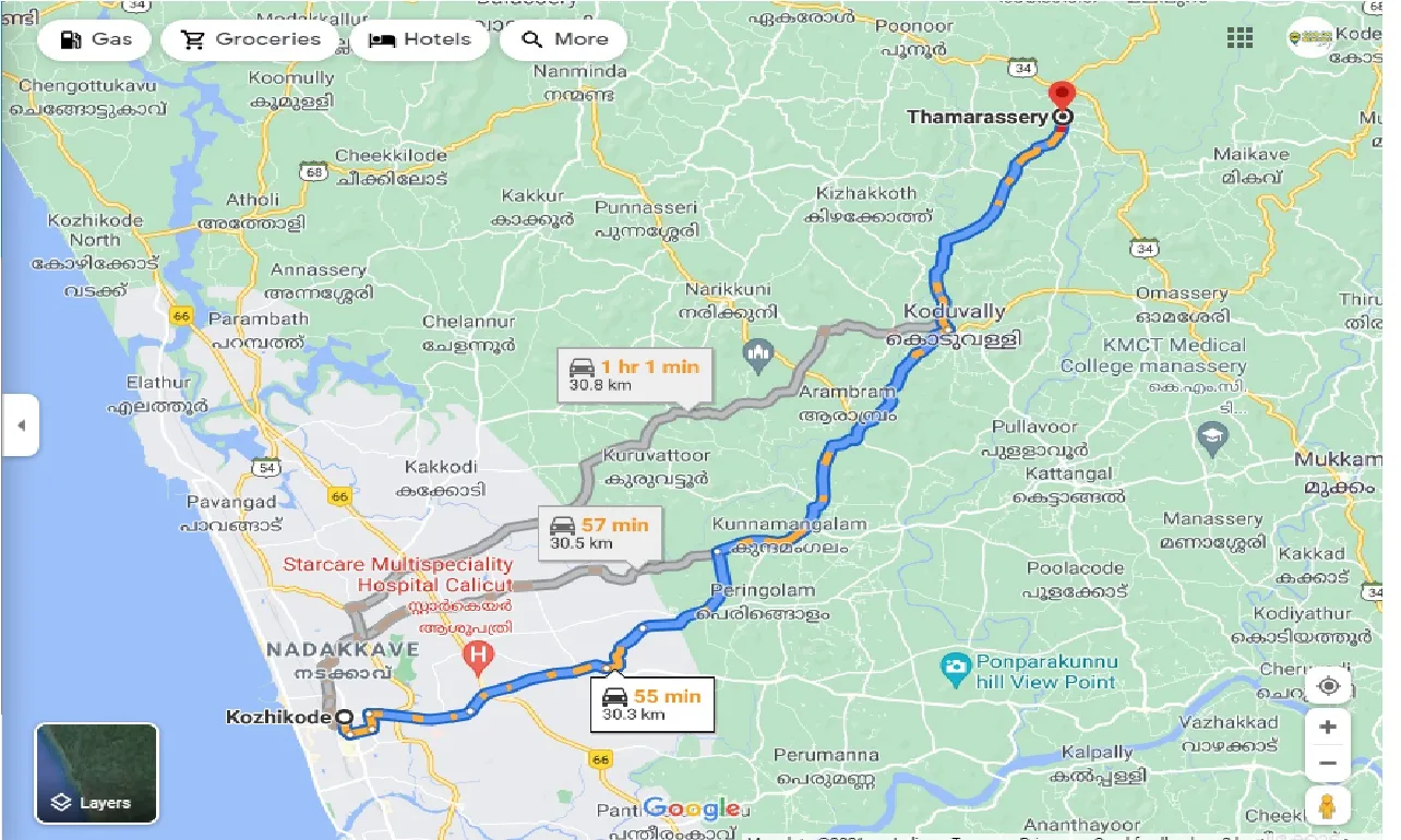 kozhikode-to-thamarassery-outstation