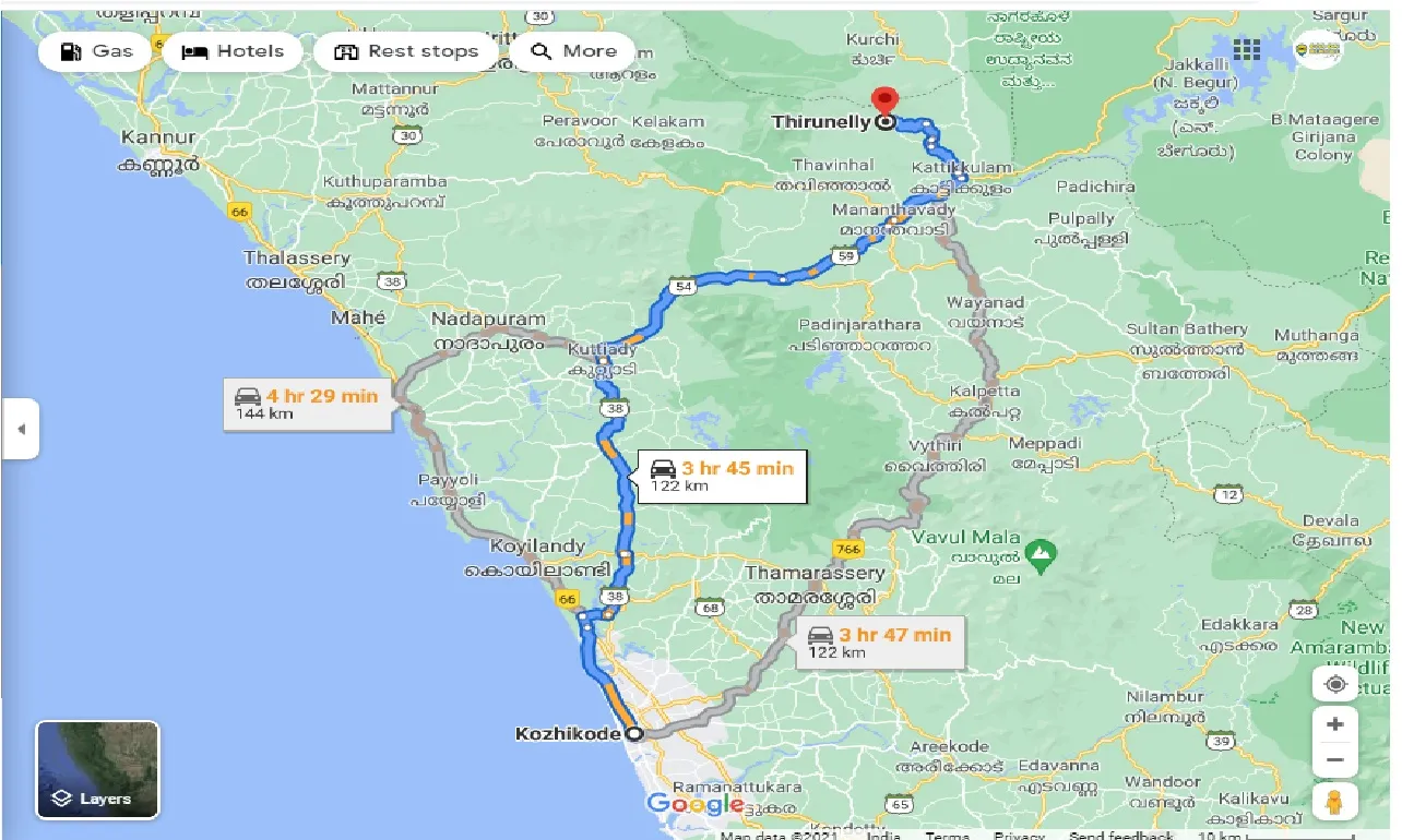 kozhikode-to-thirunelli-one-way