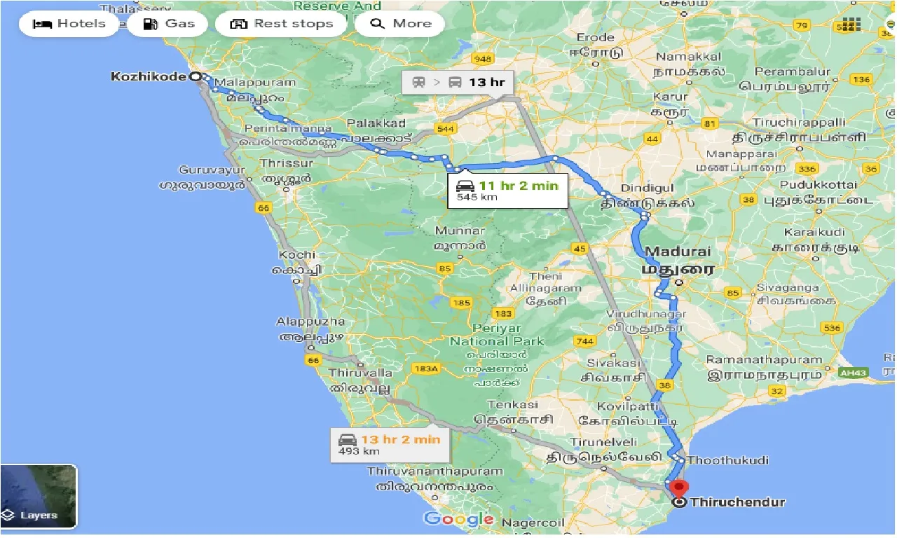 kozhikode-to-tiruchendur-taxi
