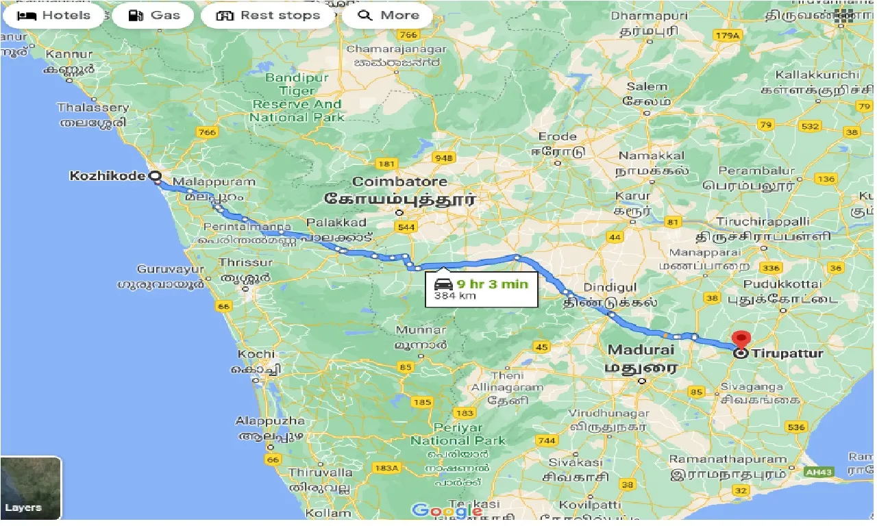 kozhikode-to-tirupathur-taxi