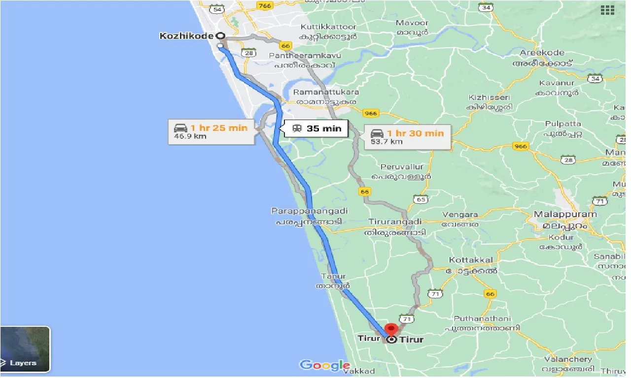 kozhikode-to-tirur-taxi