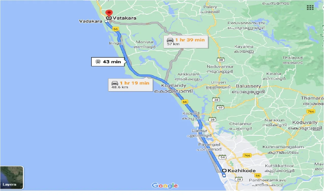 kozhikode-to-vatakara-one-way