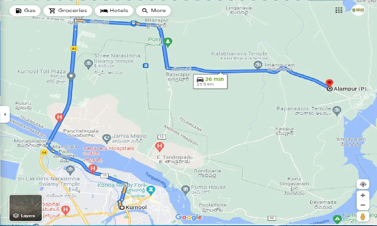 kurnool-to-alampur-one-way