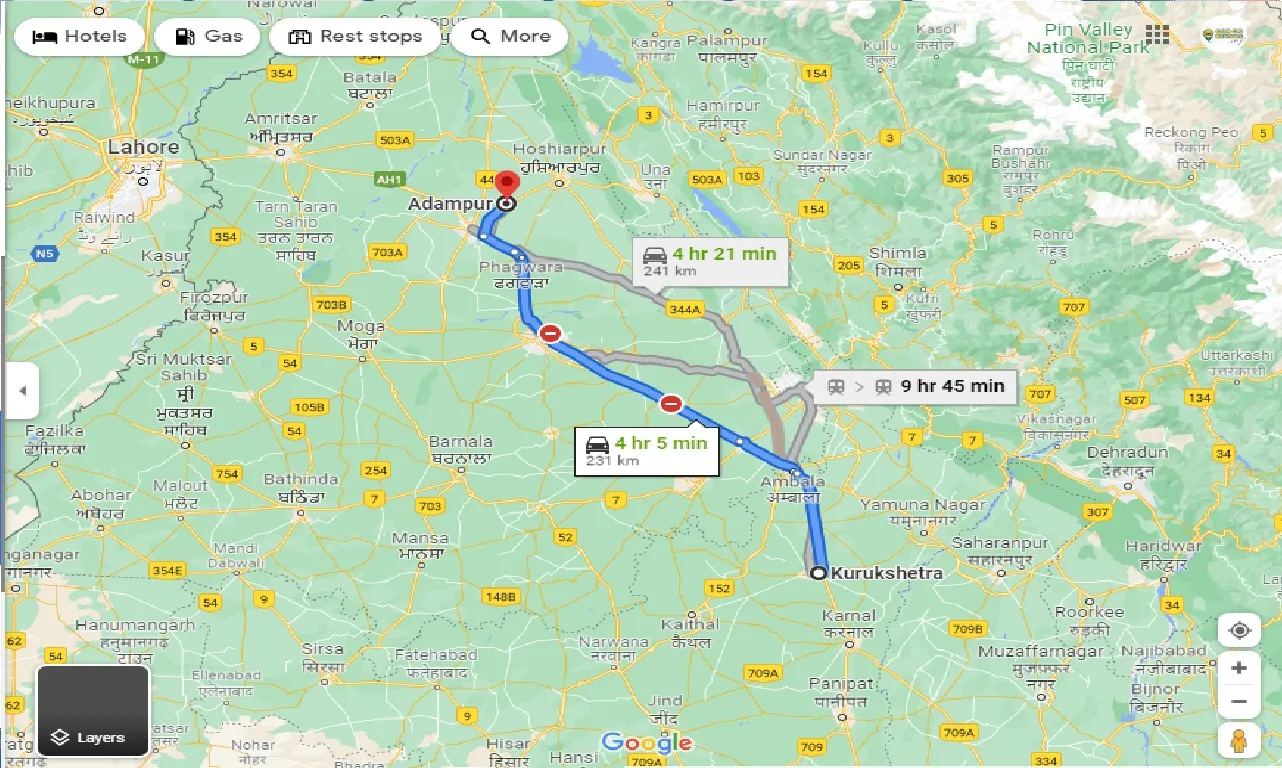 kurukshetra-to-adampur-one-way