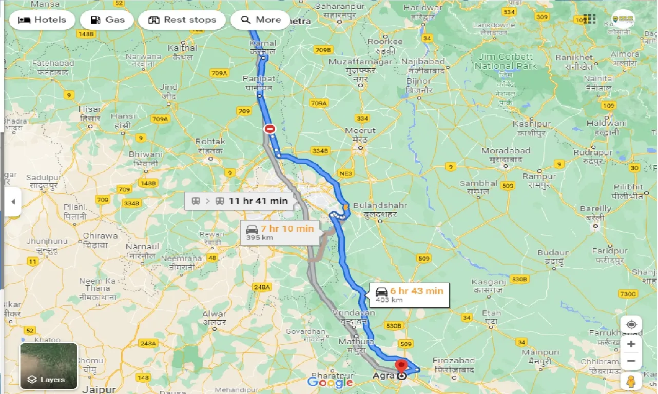 kurukshetra-to-agra-taxi