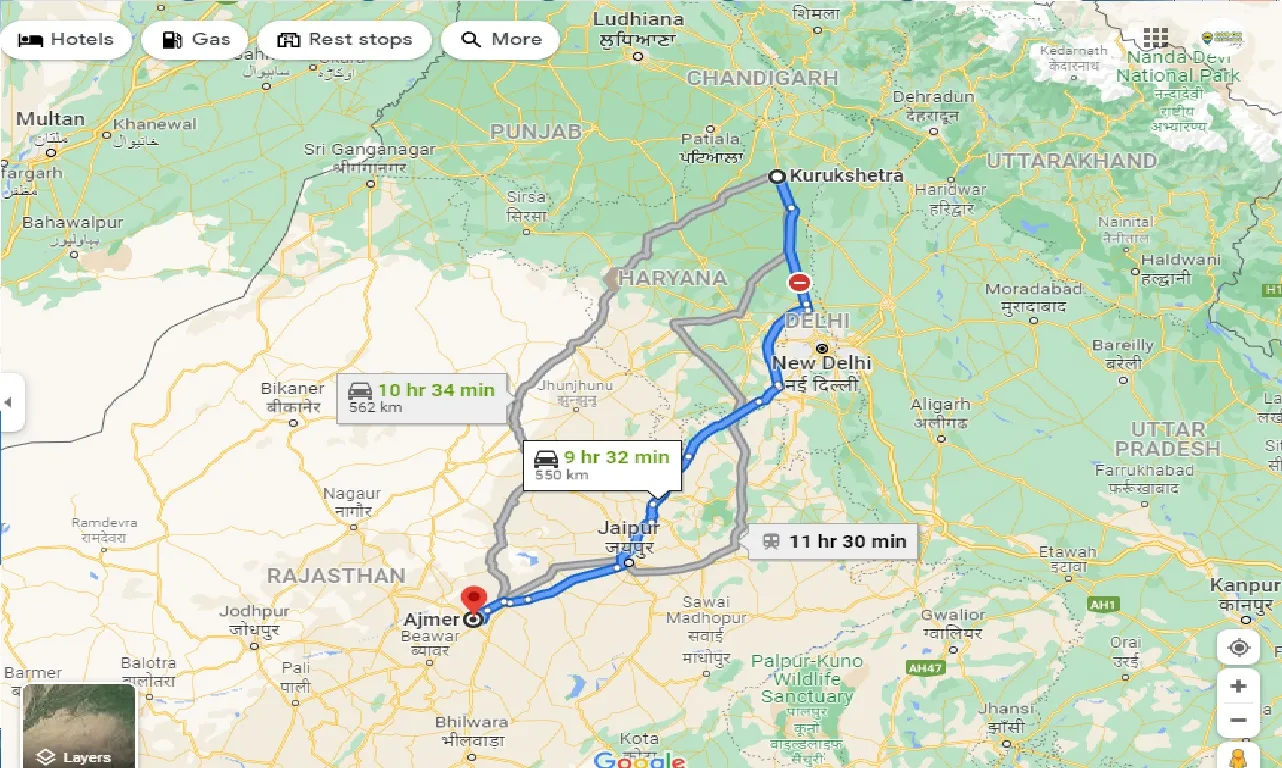kurukshetra-to-ajmer-one-way