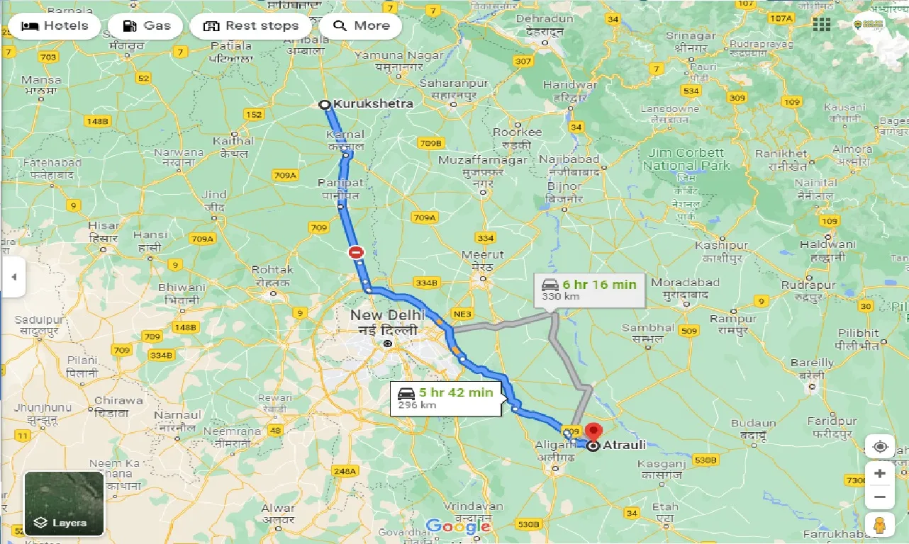 kurukshetra-to-atrauli-one-way