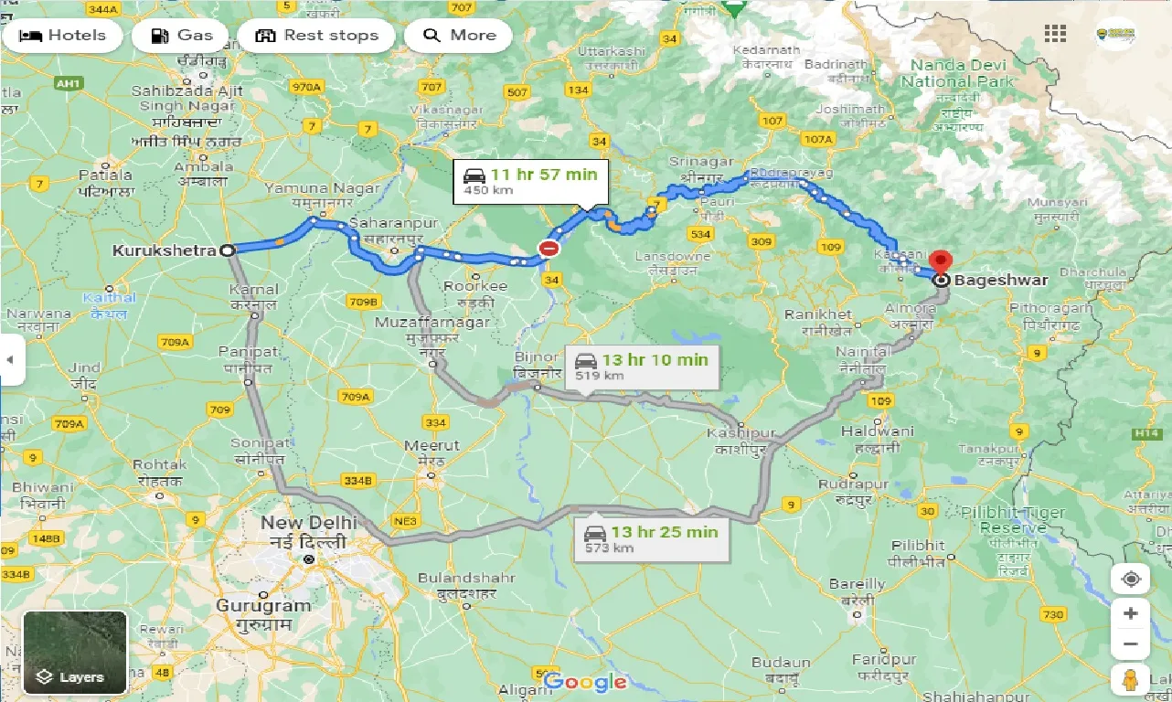 kurukshetra-to-bageshwar-taxi