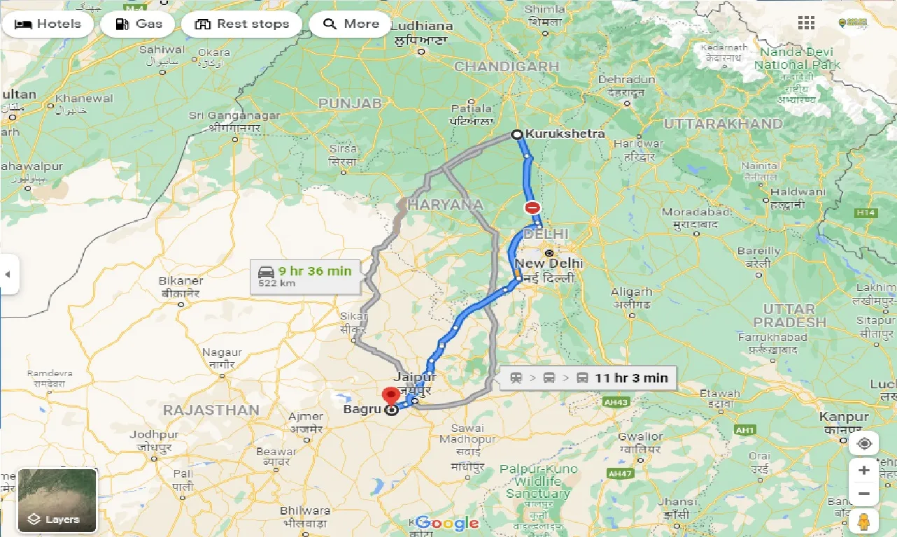 kurukshetra-to-bagru-taxi