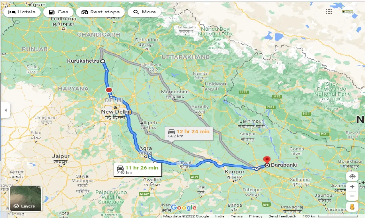 kurukshetra-to-barabanki-one-way