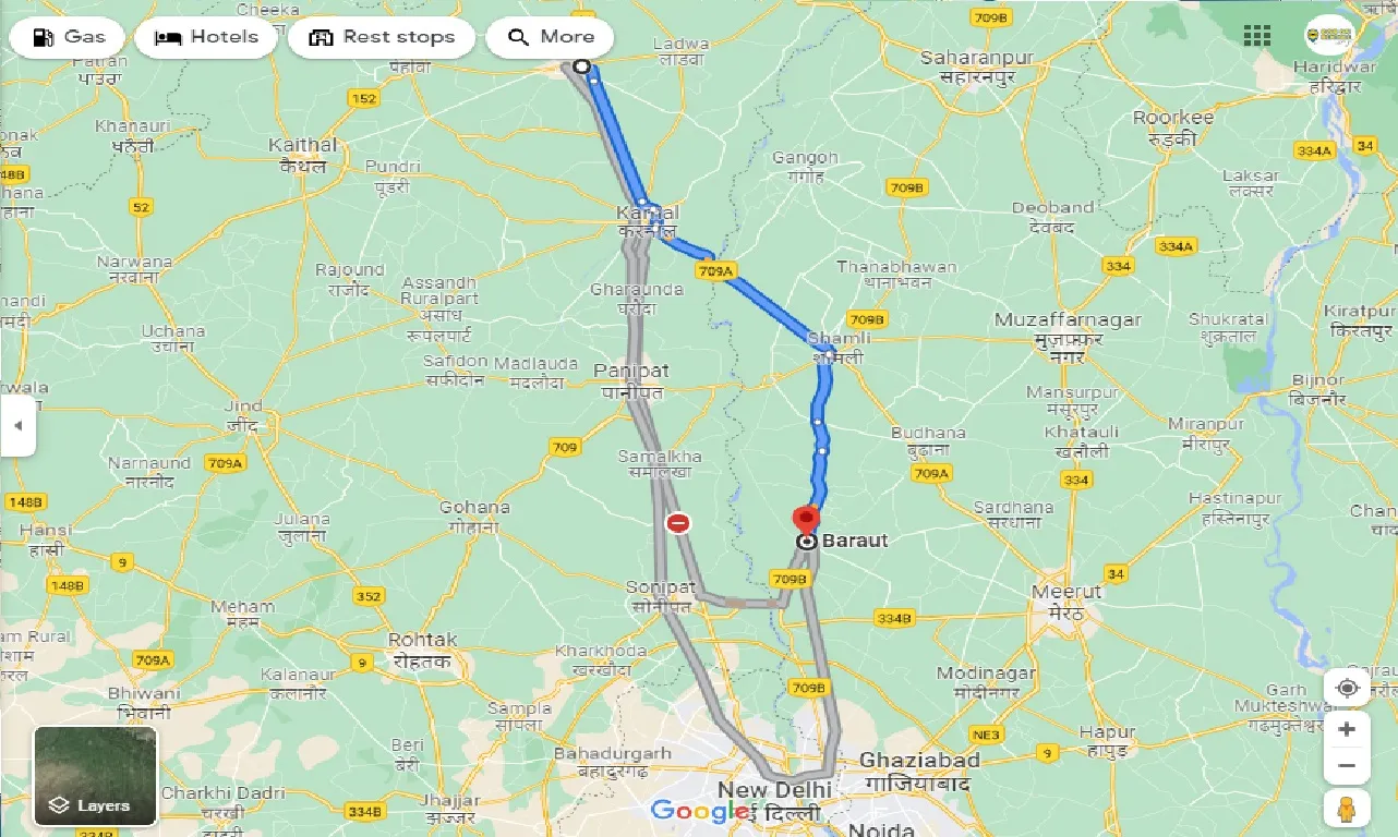 kurukshetra-to-baraut-one-way