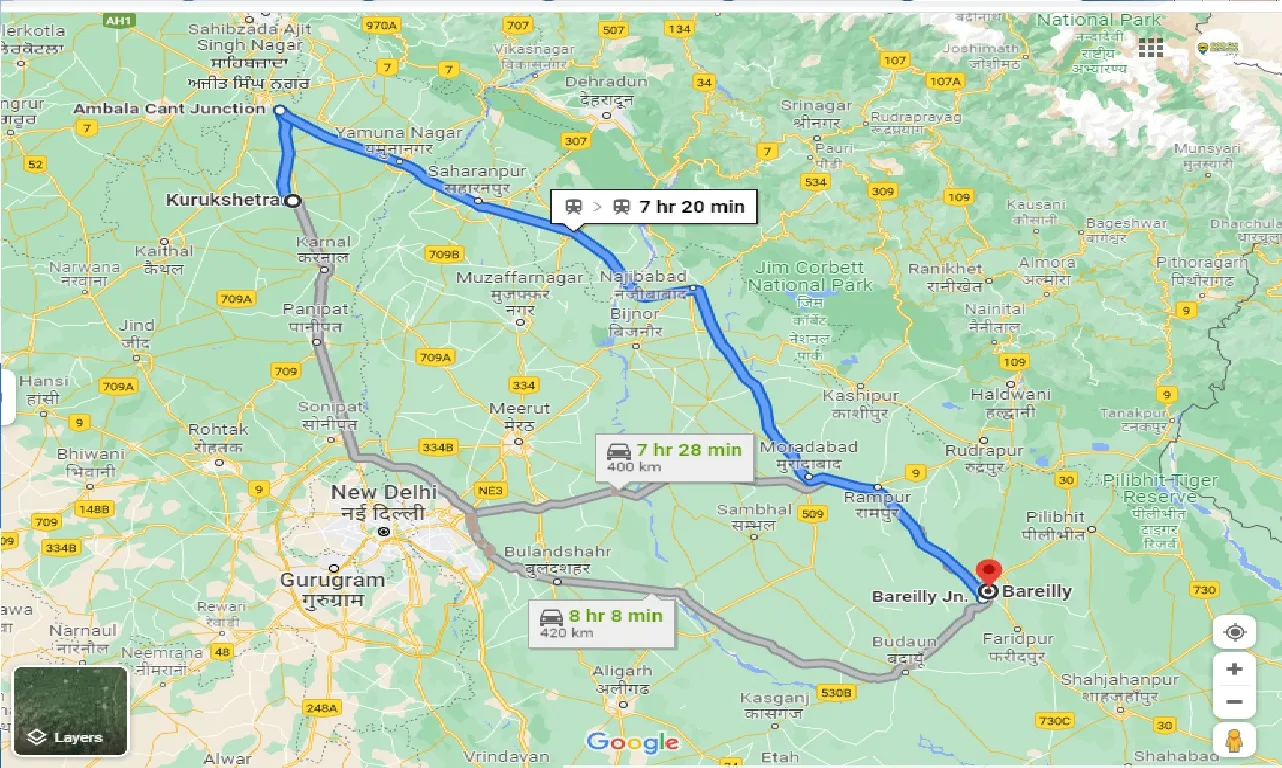 kurukshetra-to-bareilly-one-way