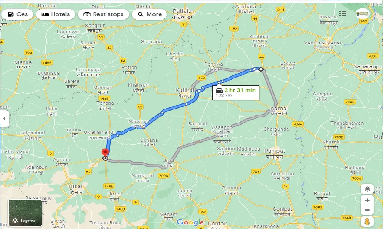 kurukshetra-to-barwala-one-way