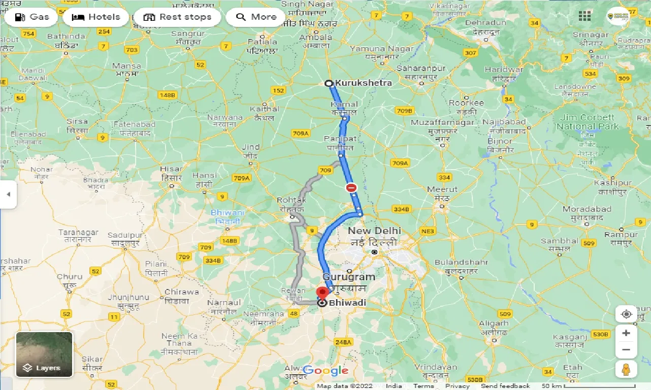 kurukshetra-to-bhiwadi-one-way