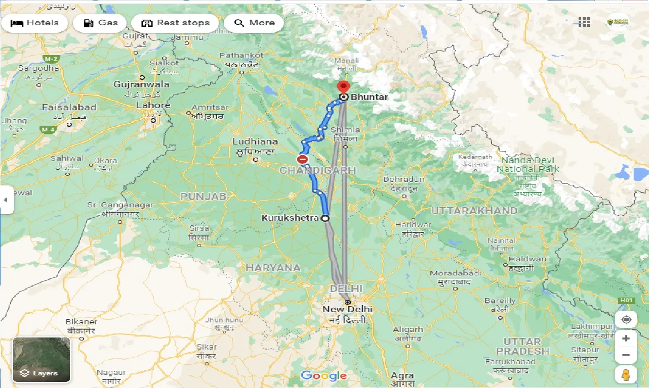 kurukshetra-to-bhuntar-one-way