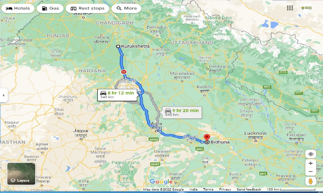 kurukshetra-to-bidhuna-taxi