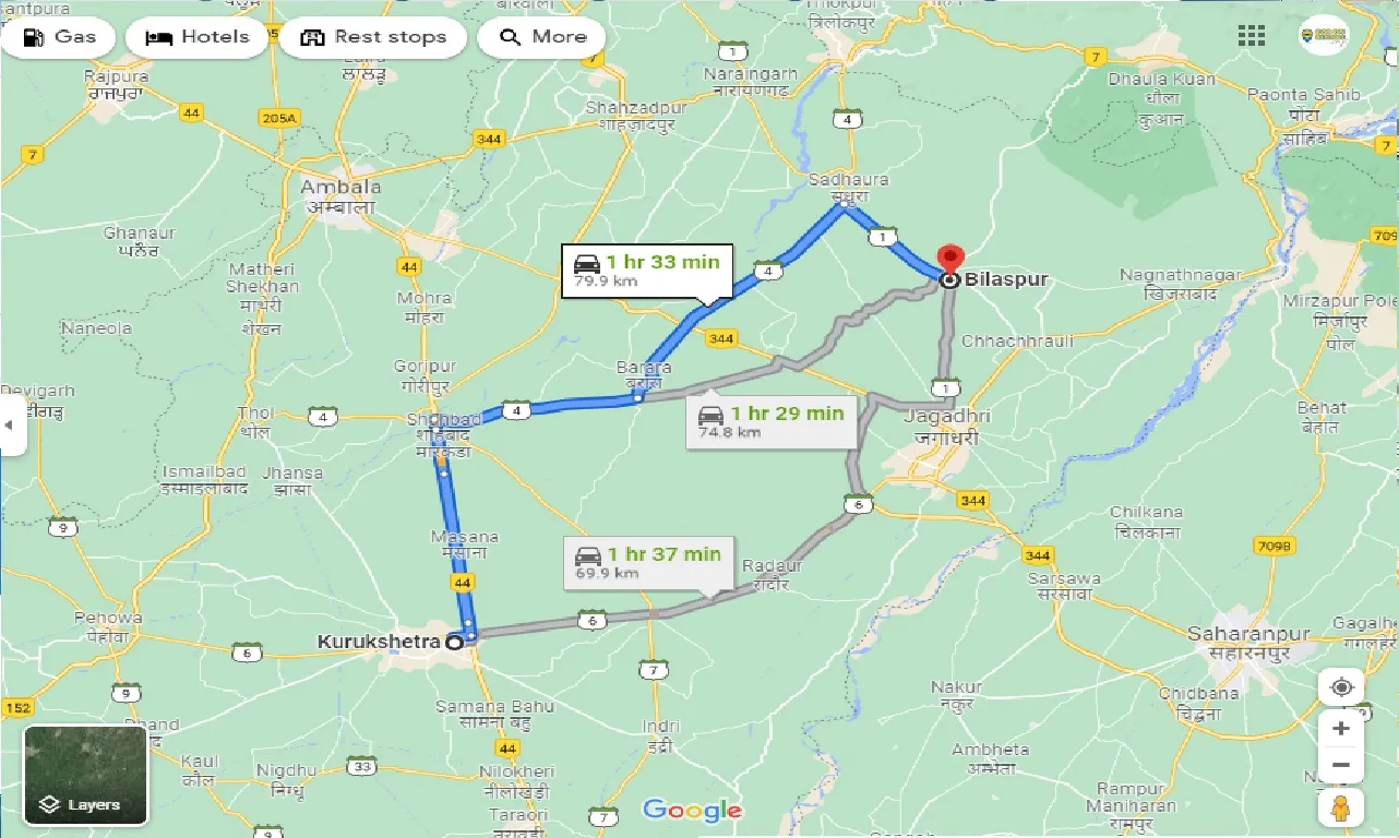 kurukshetra-to-bilaspur-haryana-taxi
