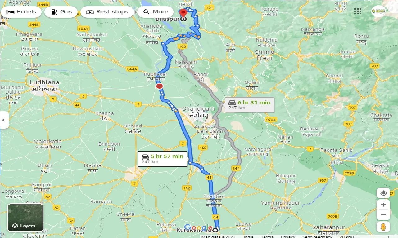 kurukshetra-to-bilaspur-hp-taxi