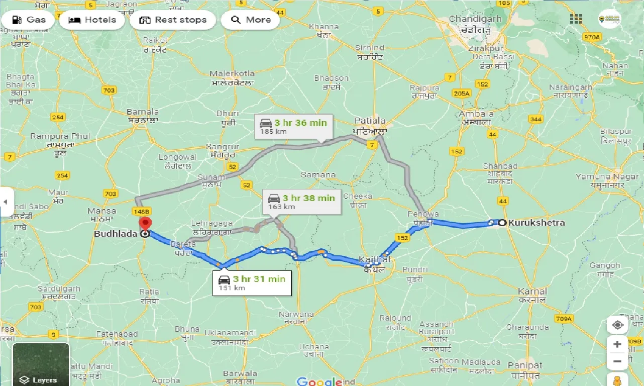 kurukshetra-to-budhlada-one-way