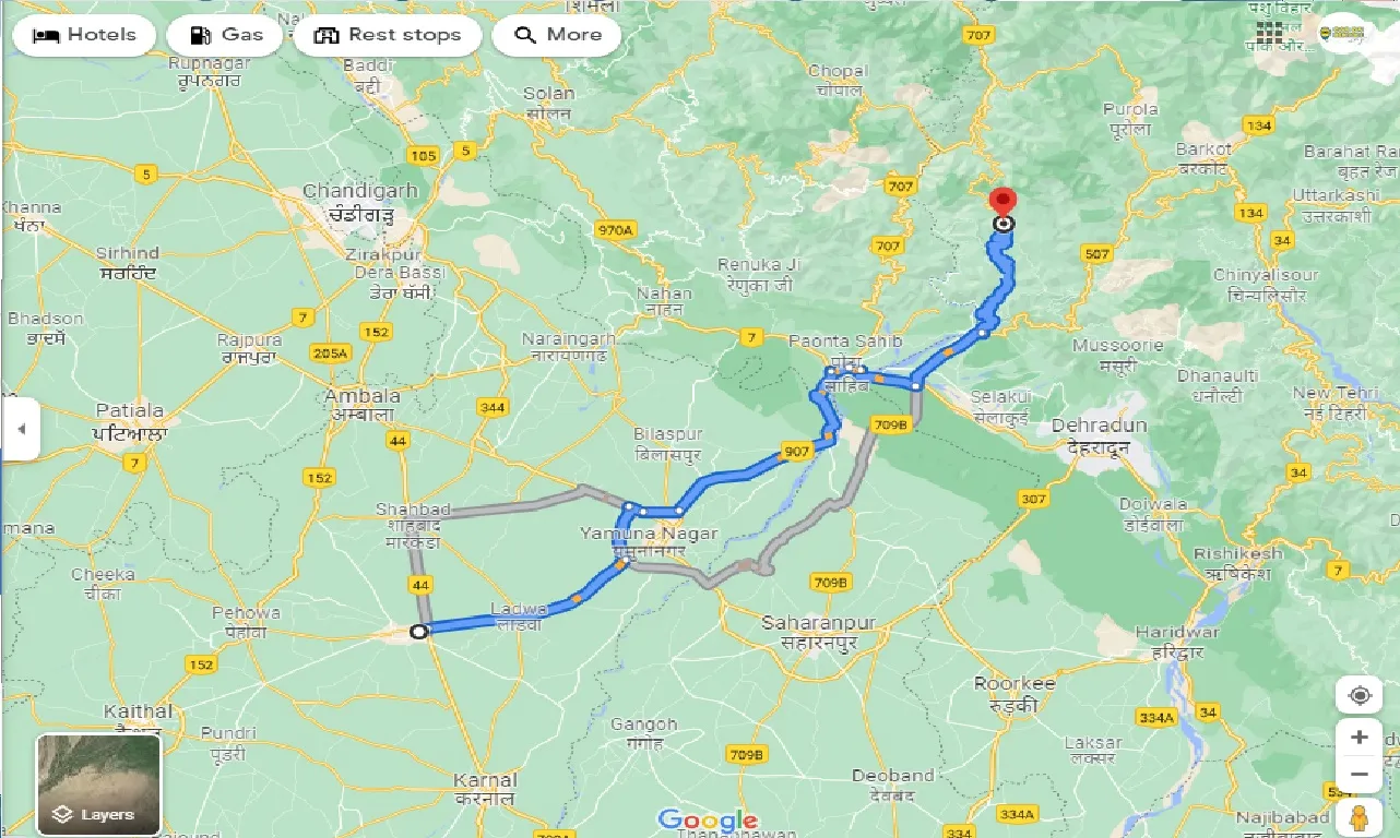 kurukshetra-to-chakrata-one-way