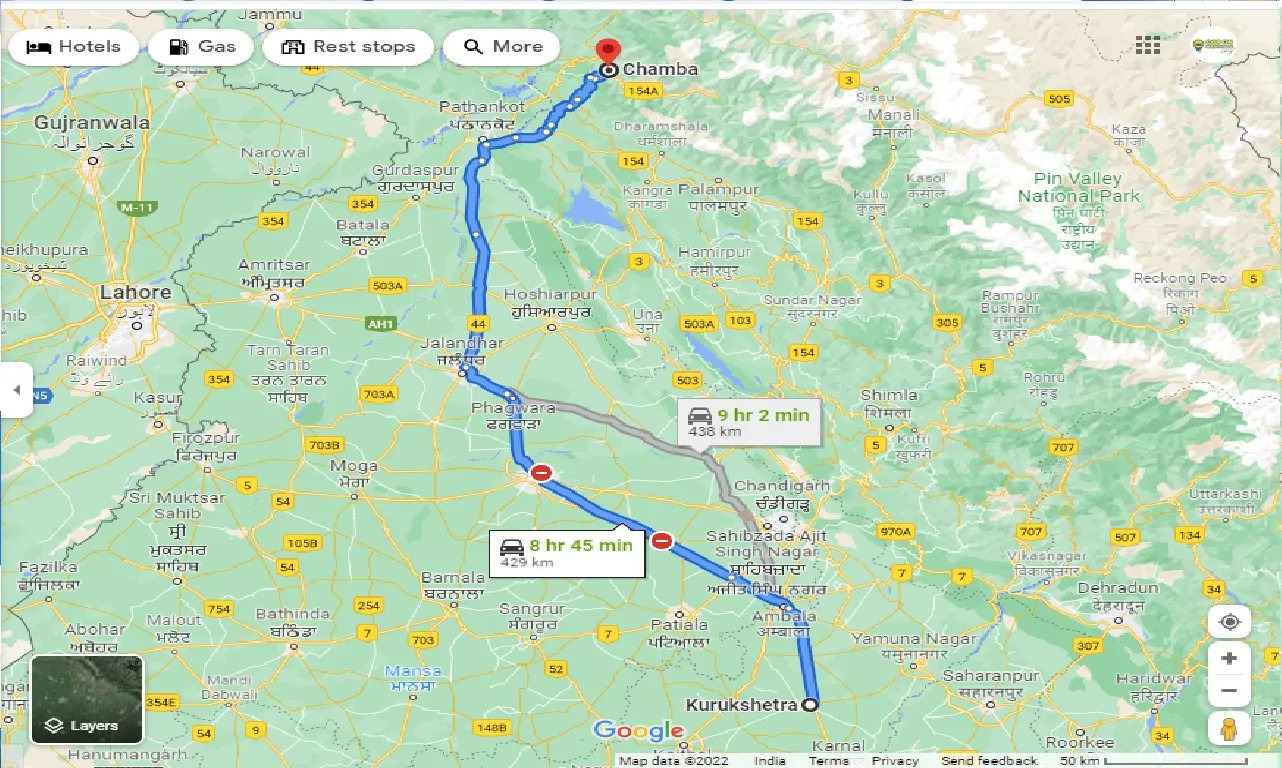 kurukshetra-to-chamba-one-way