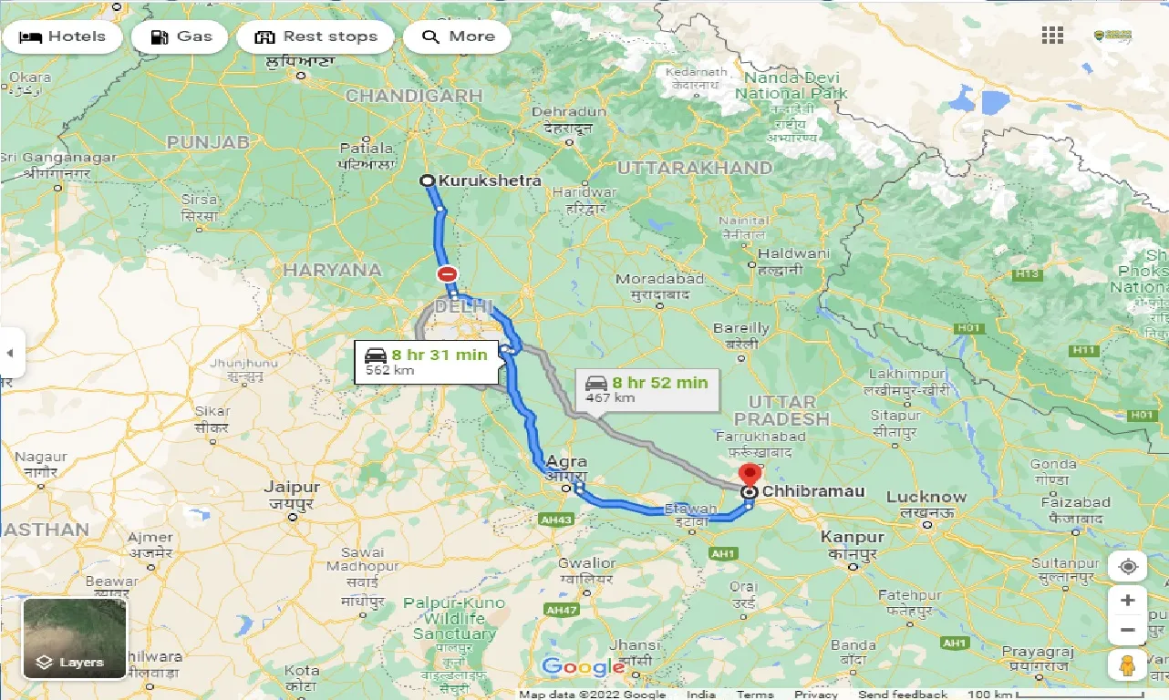 kurukshetra-to-chhibramau-taxi