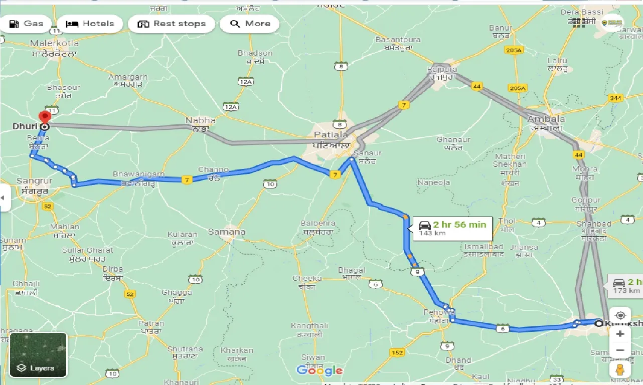 kurukshetra-to-dhuri-one-way
