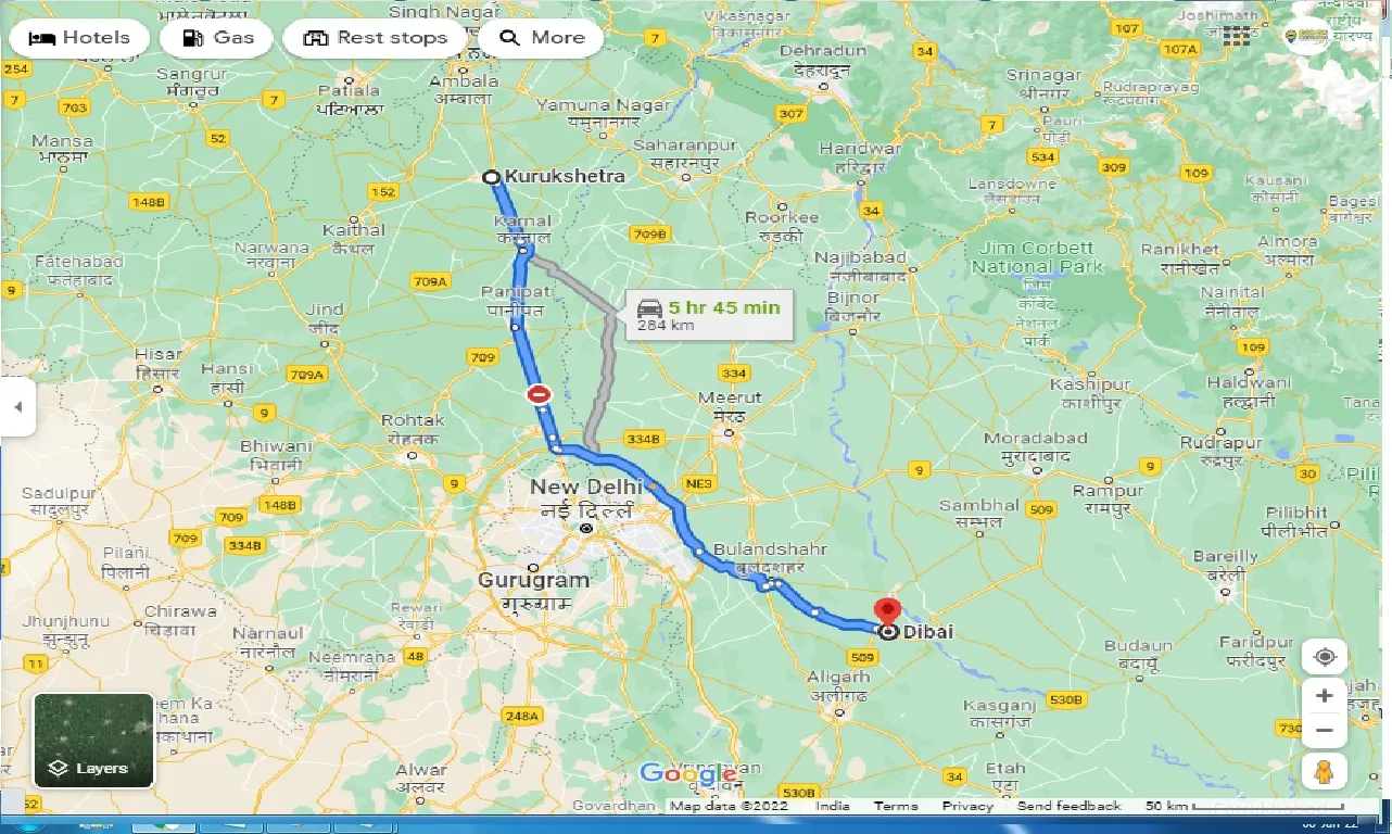 kurukshetra-to-dibai-one-way