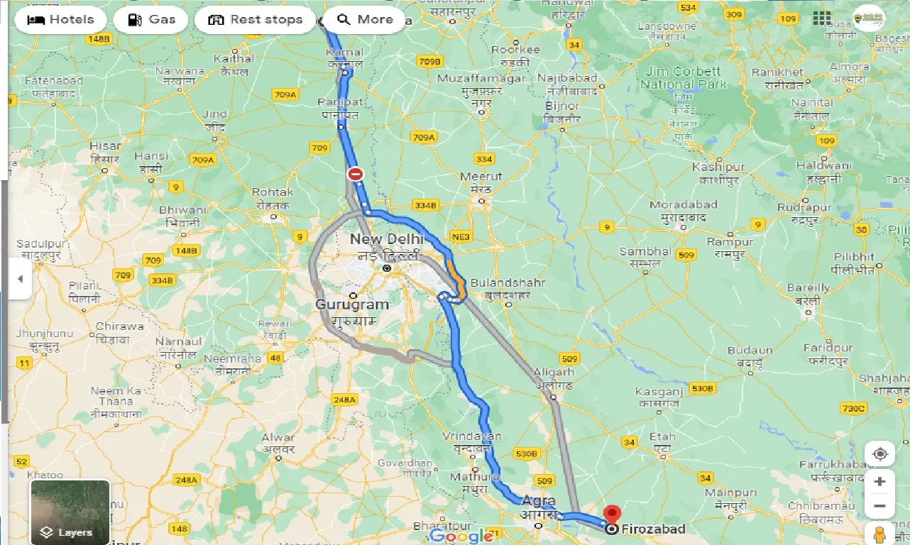 kurukshetra-to-firozabad-taxi