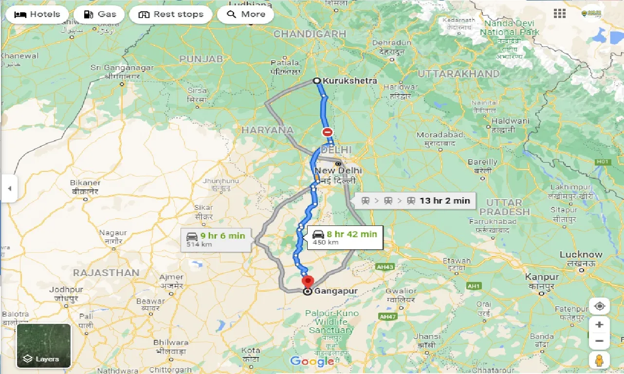 kurukshetra-to-gangapur-city-one-way