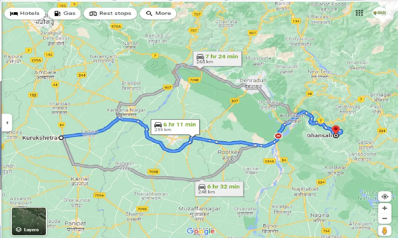 kurukshetra-to-ghansali-taxi