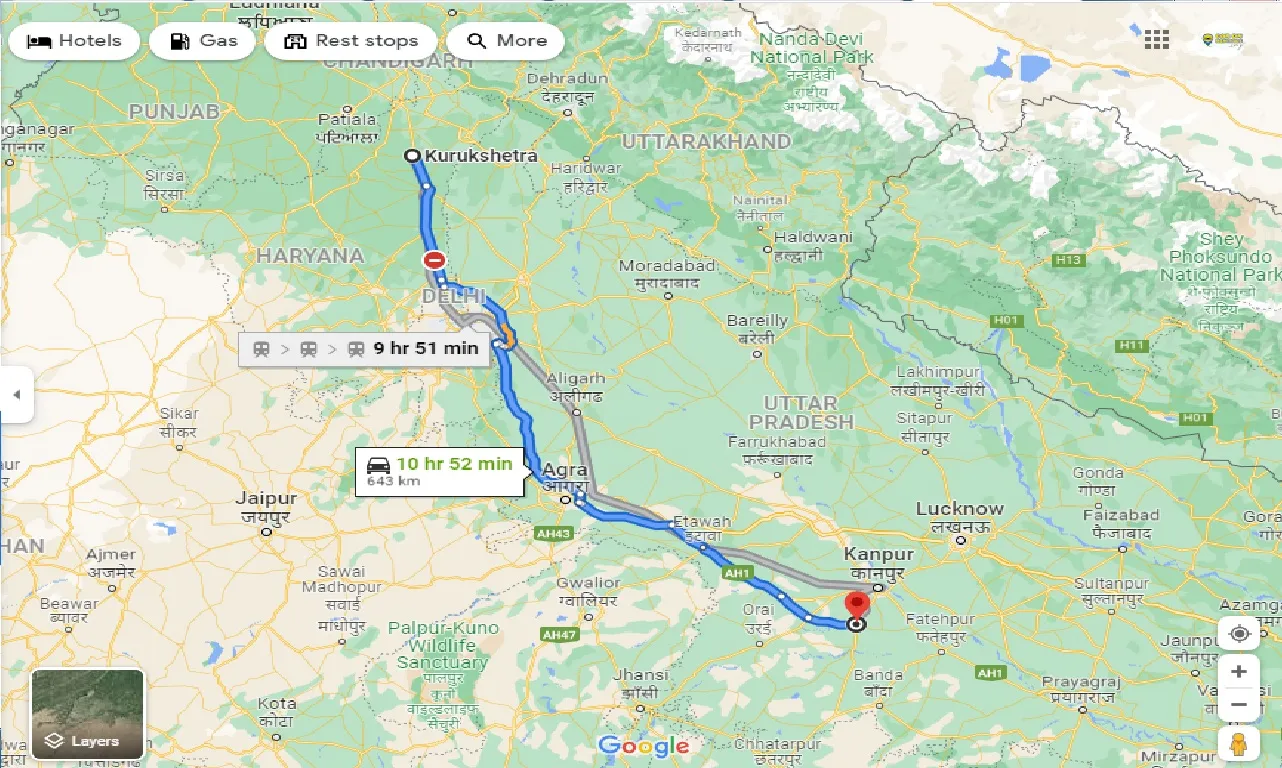 kurukshetra-to-ghatampur-one-way