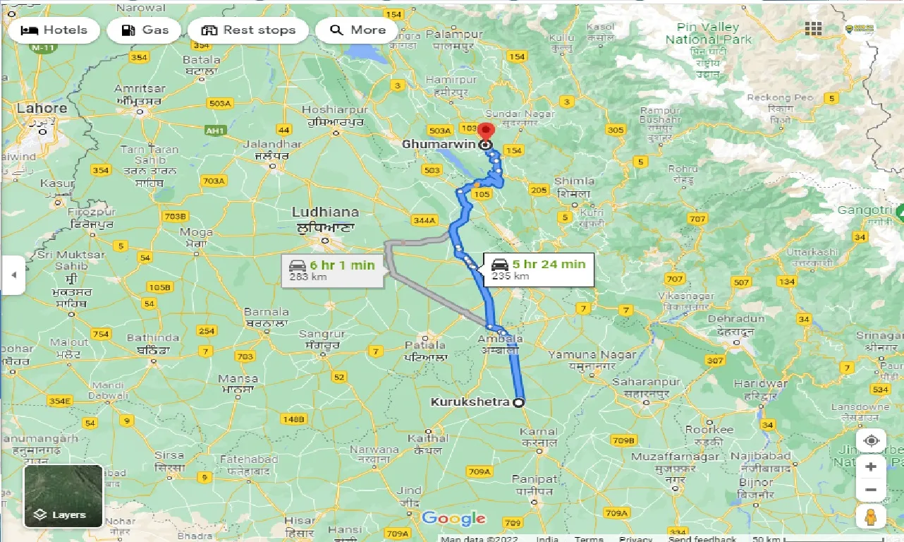 kurukshetra-to-ghumarwin-one-way