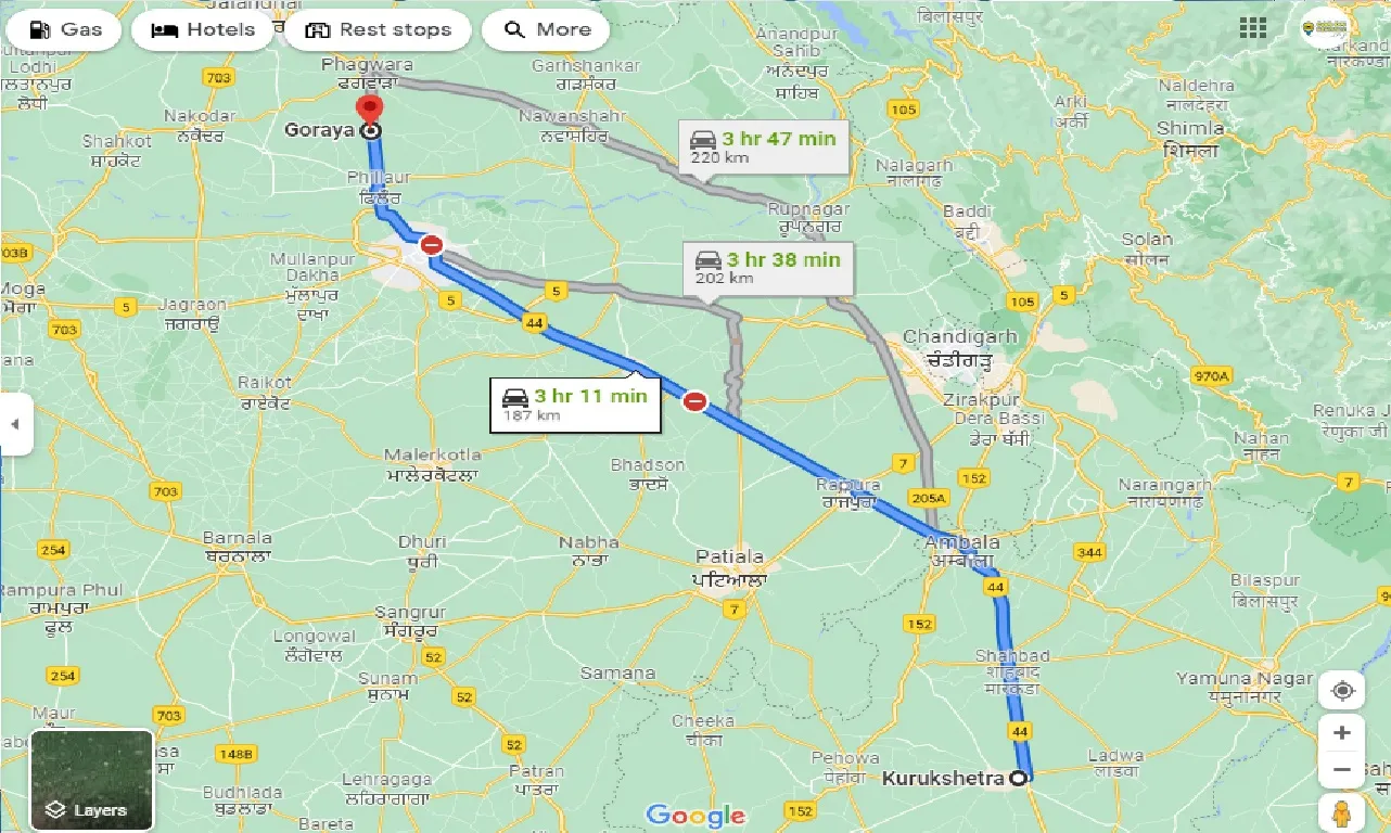 kurukshetra-to-goraya-taxi