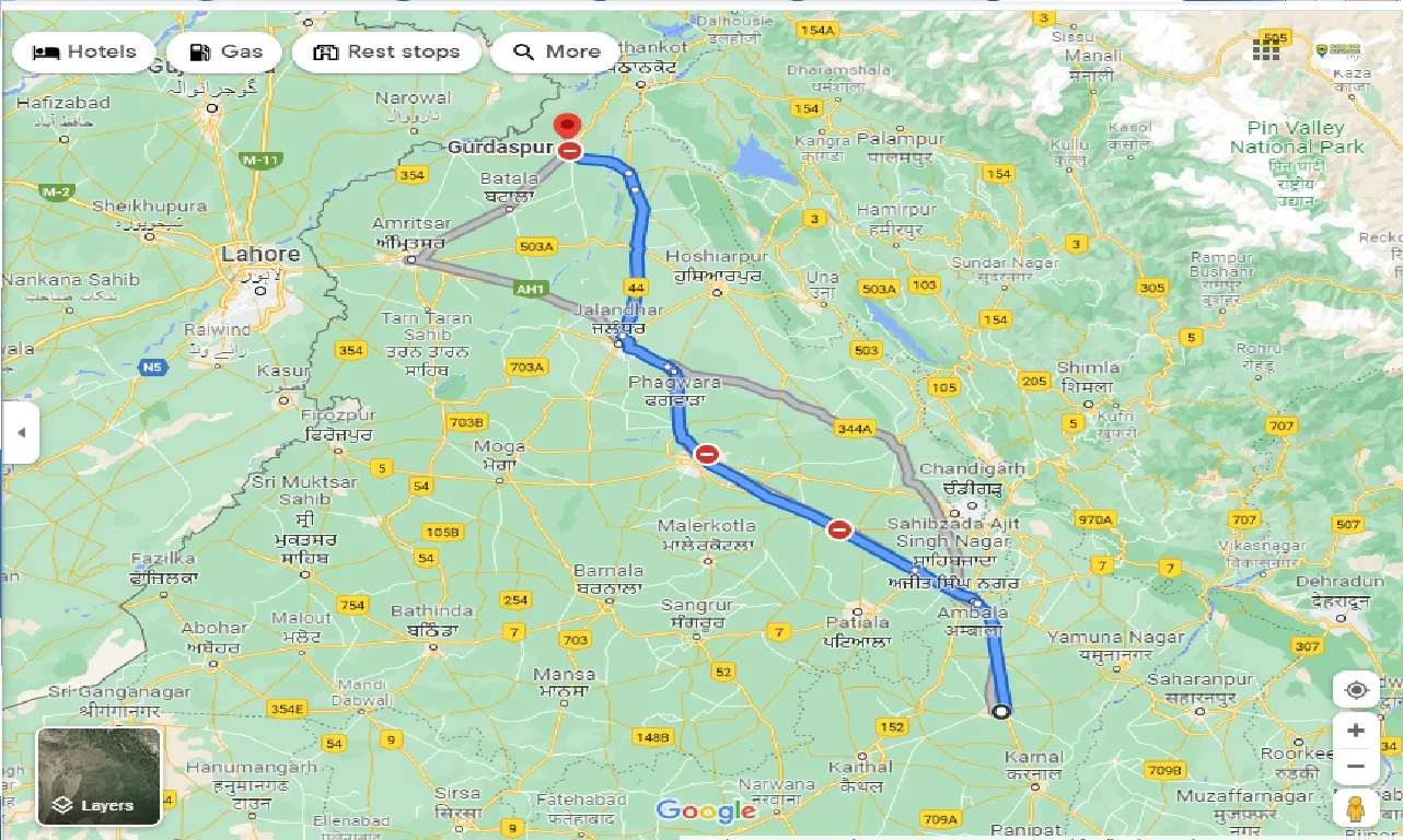 kurukshetra-to-gurdaspur-one-way